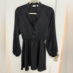 Babaton Elegant Black Long Sleeve Dress